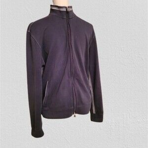 Boss Hugo Boss regular fit full zip grey sweatshirt with mock neck colla…